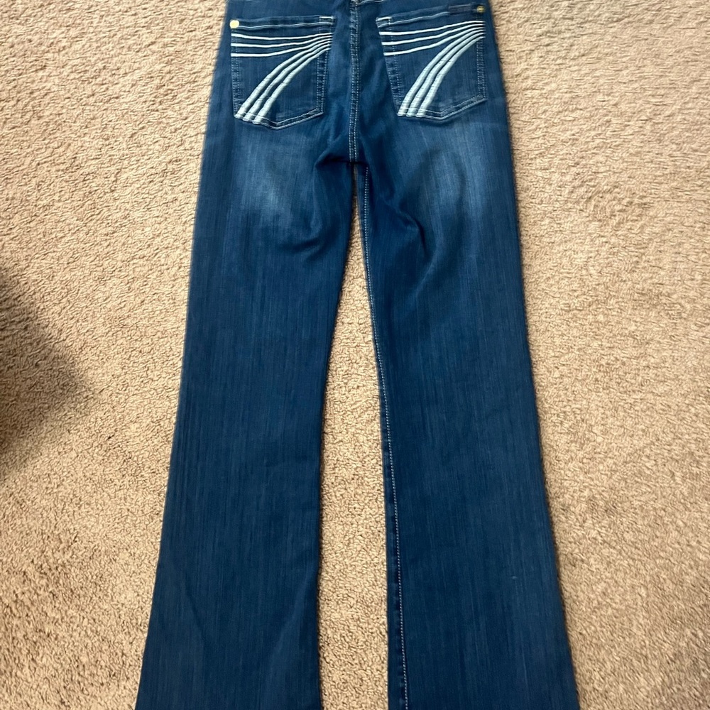 7 For All Mankind Dark Blue wide leg dojo Jeans